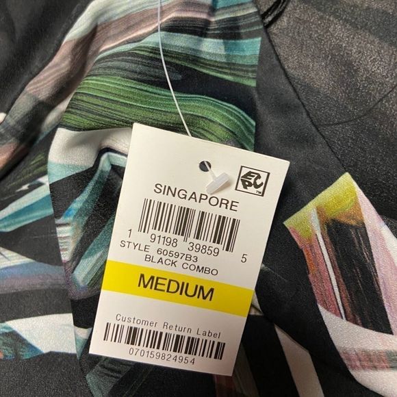 NWT bar III Floral/Tropical Asymmetrical Top - Picture 7 of 10